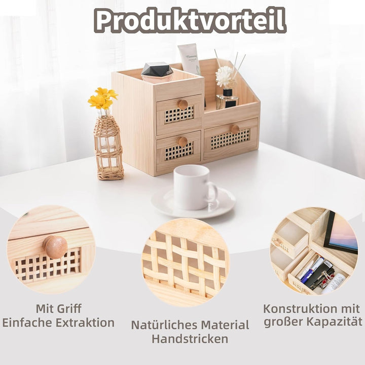 Minischublade aus bambus, arbeitsnische/küche/schlafzimmer nicht zusammenbauen, nicht zusammenbauen