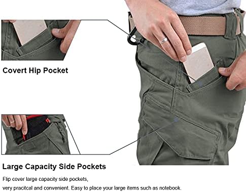 FEDTOSING Cargohose Herren Vintage Militär Tactical Hosen mit Stretch Arbeitshose Outdoor Viele Tasc