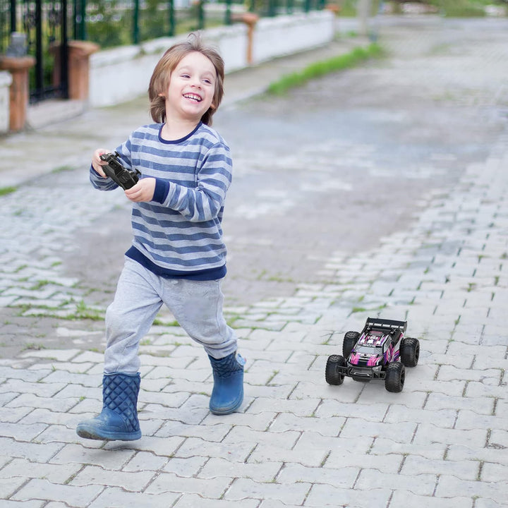 Kizeefun Ferngesteuertes Auto, RC Autos für Kinder mit 360° Stunt Rennauto, 2.4GHz Fernsteuerung Off