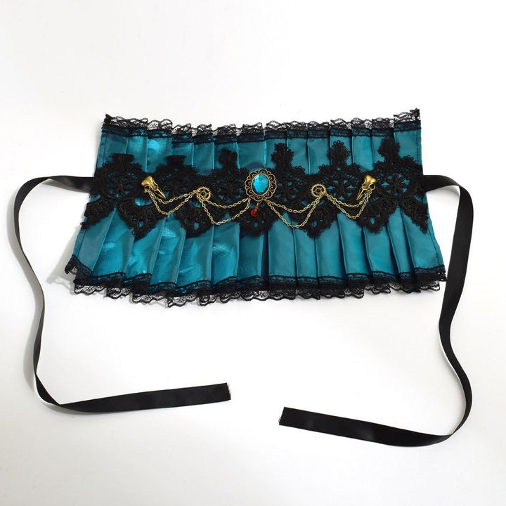 GRACEART Viktorianisch Hoch Hals Halskrause Halsband Krause Miniatur Halsband Blau, Blau