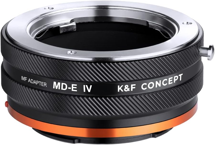 K&F Concept Objektivadapter MD-NEX IV Manueller Fokus Kompatibel mit Minolta Rokkor (SR/MD/MC) Objek