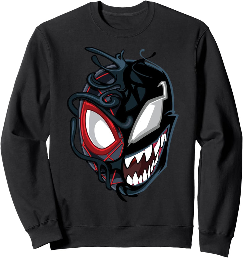Marvel Spider-Man Venom Miles Split Face Sweatshirt