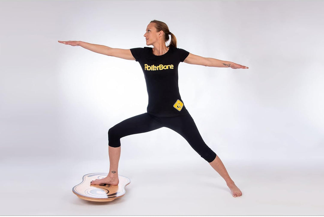 RollerBone 1.0 Pro Set + Softpad – Balance Board & Balance Trainer für Fitnesstraining