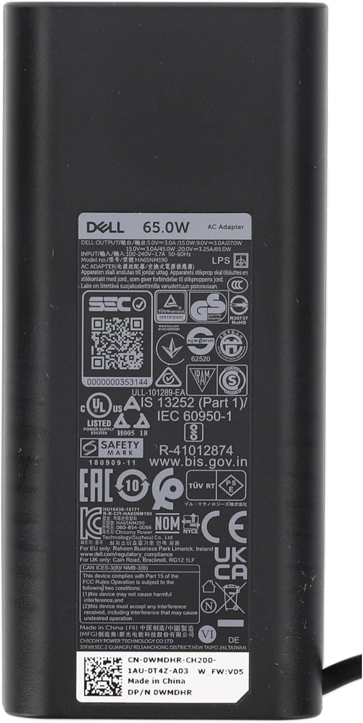 Dell XPS 13 (9370) Original USB-C Netzteil 65 Watt