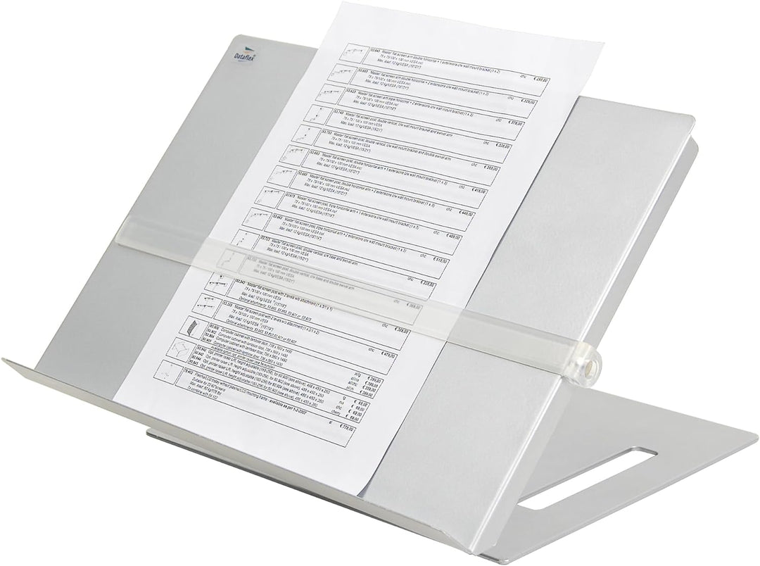 Dataflex Addit Dokumentenhalter - Verstellbar Silber, Ergonomische Lösung für Dokumente bis zum Form