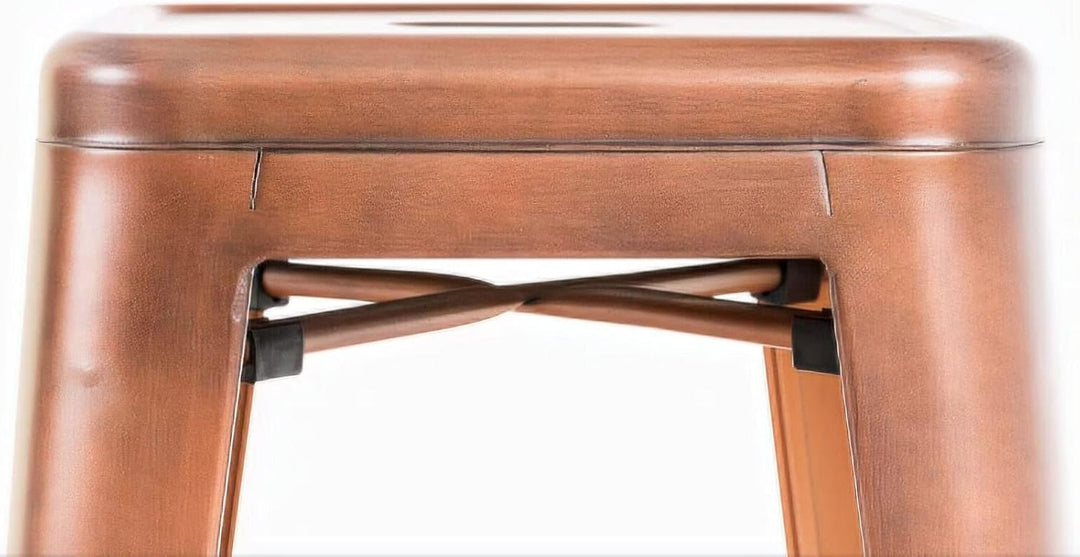CLP Metall-Barhocker Joshua mit Fussstütze I Stapelbarer Tresenhocker mit Einer Sitzhöhe von: 77 cm