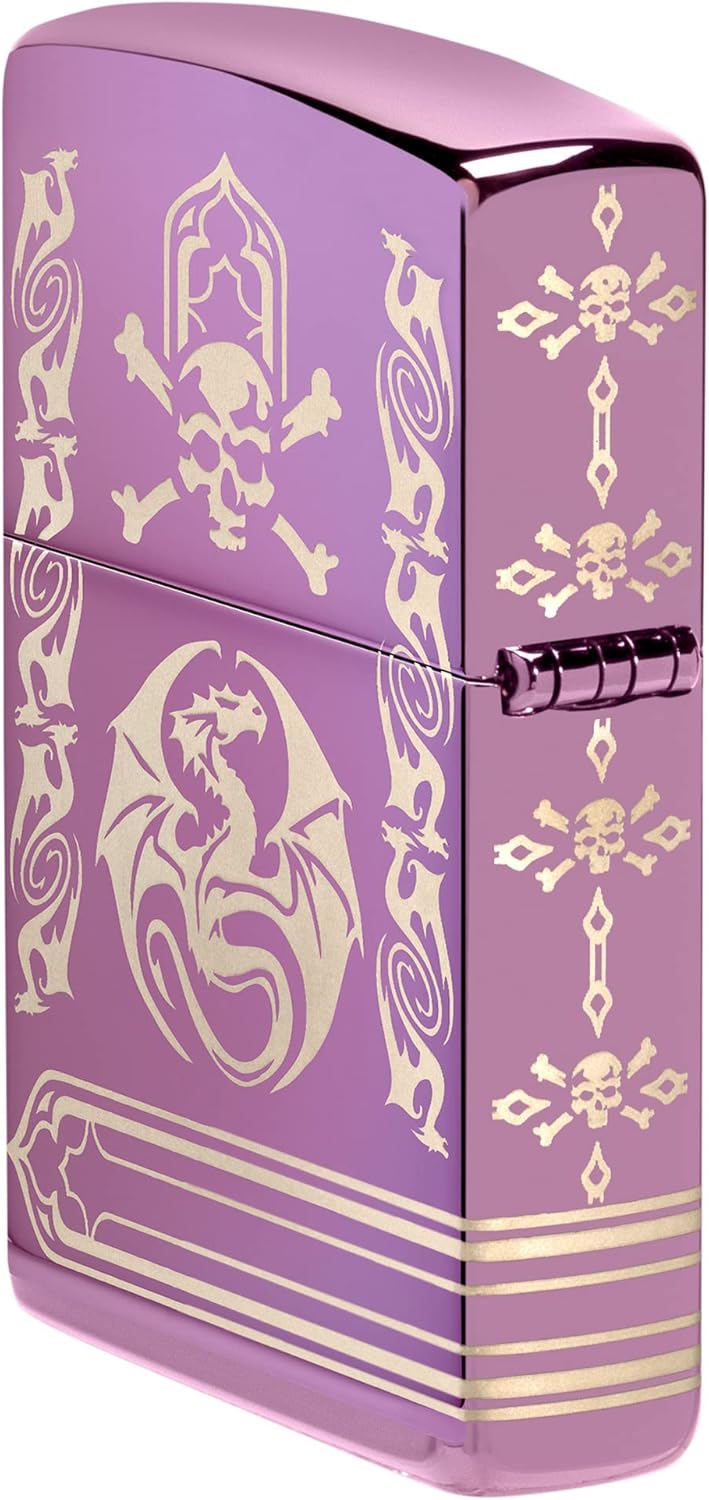 Zippo Dragon Feuerzeuge Farbig High Polish Purple - Dragon, Farbig High Polish Purple - Dragon