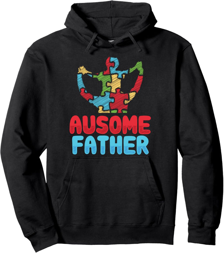 Ausome Vater und Sohn Autismus Puzzle Autismus Vater Pullover Hoodie