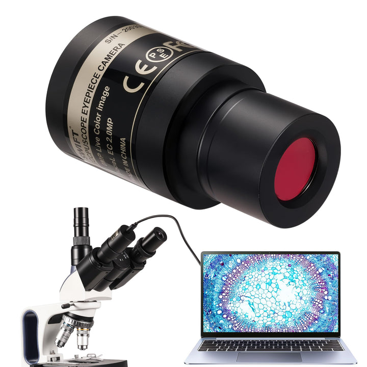 SWIFT EP2M 2-MP 1080p-Okularkamera, USB-Mikroskopkamera für 23,2-mm Okulare & Trinokular-Fototuben,