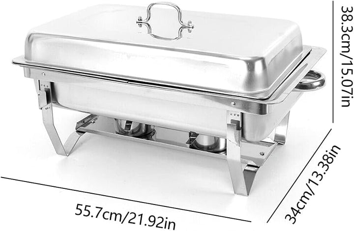 Warmhaltebehälter Essen,Edelstahl Chafing Dish,Speisenwärmer Edelstahl Chafing Dish + Deckel für Cat