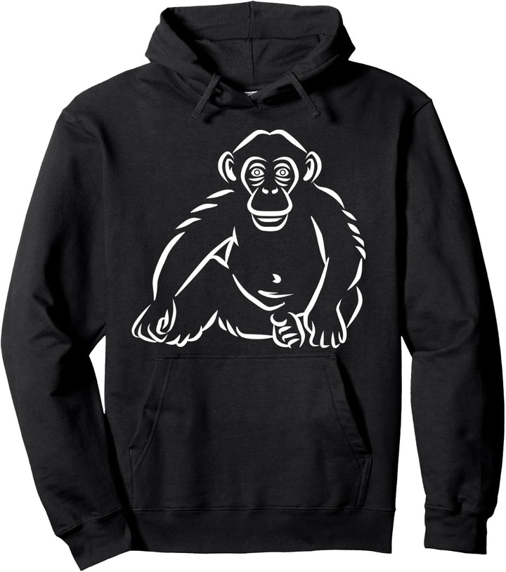 Affe Schimpanse Pullover Hoodie