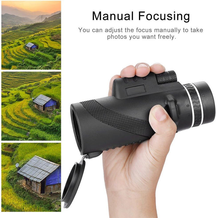 40x60 Monocular Teleskop 8X Zoomen Manuelle Fokussierung Nachtsicht Telefon Monocular Teleskopn mit