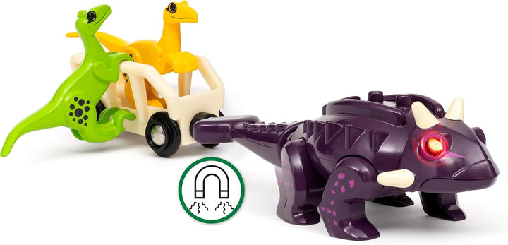 BRIO World – 36082 Dinosaurier Ankylosaurus | Zug & Dinosaurier-Spielset für Kinder ab 3 Jahren