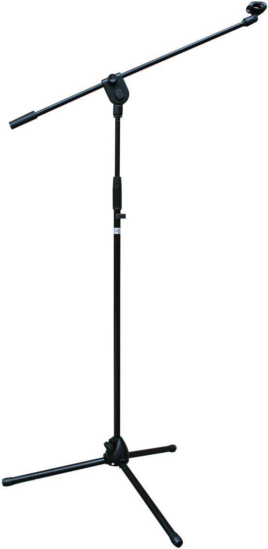 E-Lektron EMS01 Mikrofonständer Mikrofon Stativ mit Galgen/Mikrofonklemme/Tasche