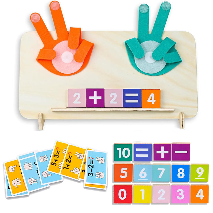 Holz Mathe Spielzeug Zählen Lernen für Kinder,Mathe Montessori Spielzeug Spiele,Lernspiele Kinderspi
