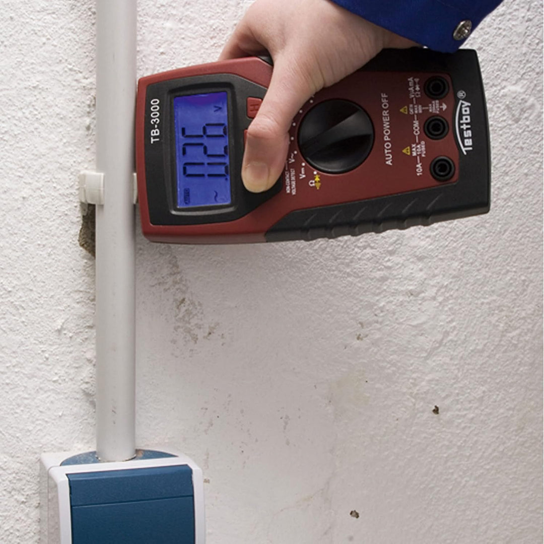 Testboy 3000 Digital-Multimeter mit Kabelbruchdetektor und Sicherheitsstufe CAT IV (LED-Taschenlampe