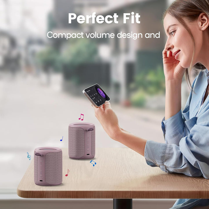 Deeyaple Bluetooth Lautsprecher Klein Tragbarer Musikbox 5.3 IPX7 Wasserdicht Kabellose Stereo Pairi