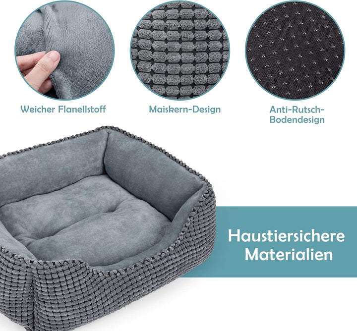 JOEJOY Hundebett Mittelgrosse Hunde, Hundekorb Flauschig, Hundebett Waschbar, Plüsch Hundebetten, ru