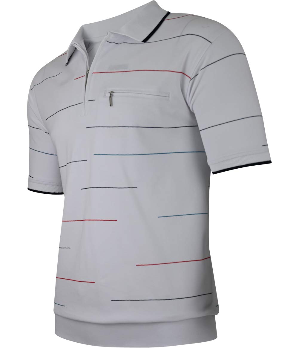 Soltice Herren Kurzarm Poloshirts, Gestreifte Poloshirts, Blousonshirts, Golfshirts mit Brusttaschen