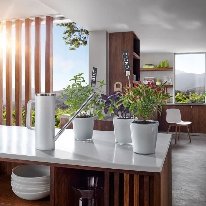 blomus Giesskanne -Limbo- 1,5 Liter – Farbe anthrazit | Design-Giesskanne aus Edelstahl & Kunststoff