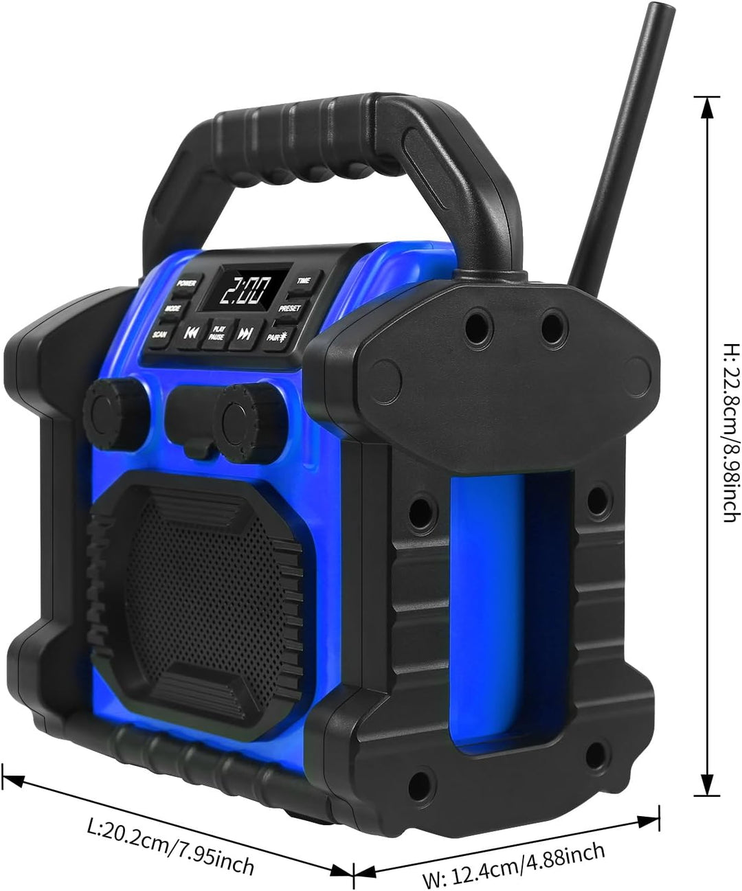 Outdoor Lautsprecher Bluetooth Wireless, 8000mAH Batterie, IPX 66 Wasserdicht, Handy Laden, Tragbare