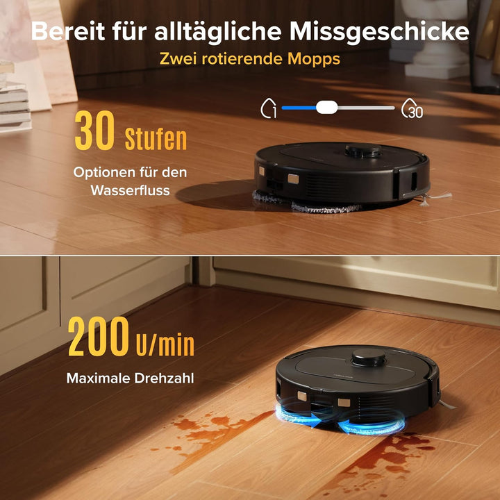 roborock Qrevo S Pro Set Saugroboter mit Wischfunktion, verbessert von QV 35A, 18.500 Pa Saugkraft,
