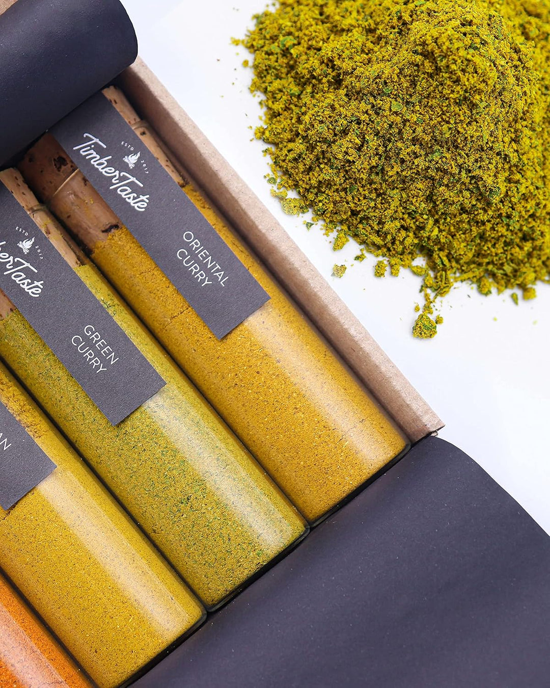 Timber Taste Indische Gewürze Geschenkset I 5x Curry Gewürzmischung ink. Geschmacksratgeber (PDF) I