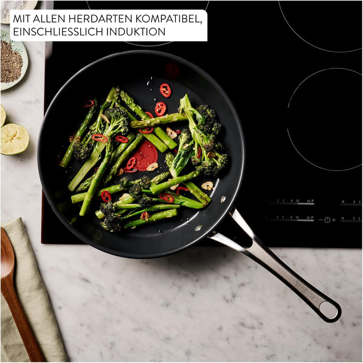 Jamie Oliver by Tefal Classic Cook Bratpfanne 24 cm, inkl. Pfannenschoner, antihaftbeschichtete Kera