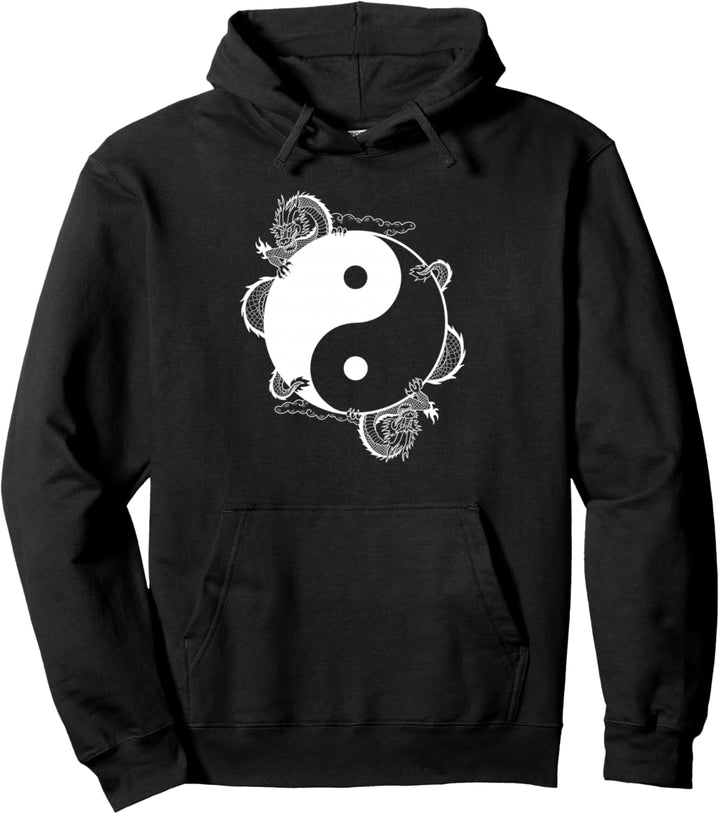 Yin-Yang-Drachen Orientalisches Yin-Yang-Glückssymbol Pullover Hoodie