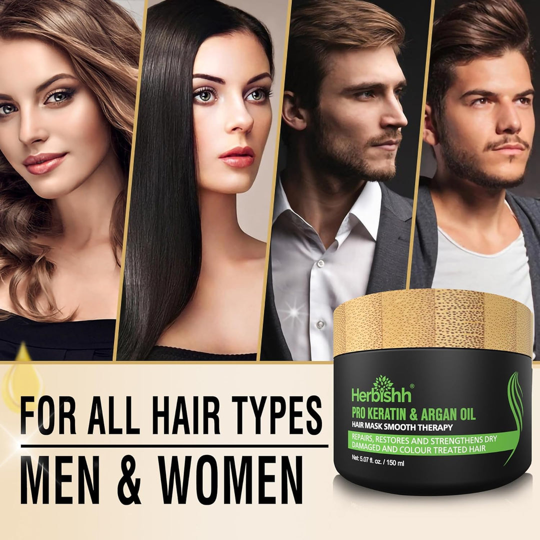 Herbishh Ultimate Hair Color Shampoo Kit (2 Stück Hair Color Shampoo + Argan Hair Mask) für graues H