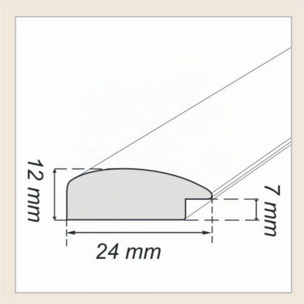 Bilderrahmen Triptychon, Grösse 50x80cm, Farbe Braun, ideal für Malen nach Zahlen Triptychon Bilder