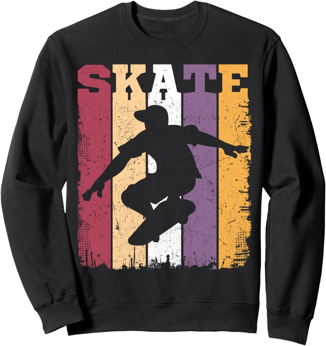 Skate Retro Vintage Skater Skateboarding Sweatshirt