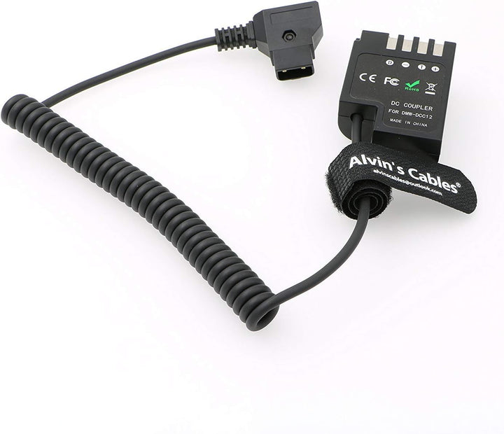 Alvin's Cables Anton Bauer D-Tap auf DMW-DCC12 Gleichstromkoppler Dummy Batterie für Spiral Kabel fü