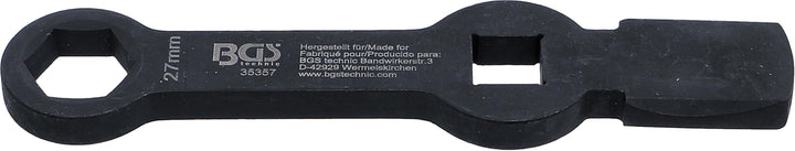 BGS 35357 | Schlag-Ringschlüssel | Sechskant | mit 2 Schlagflächen | SW 27 mm, 27 mm