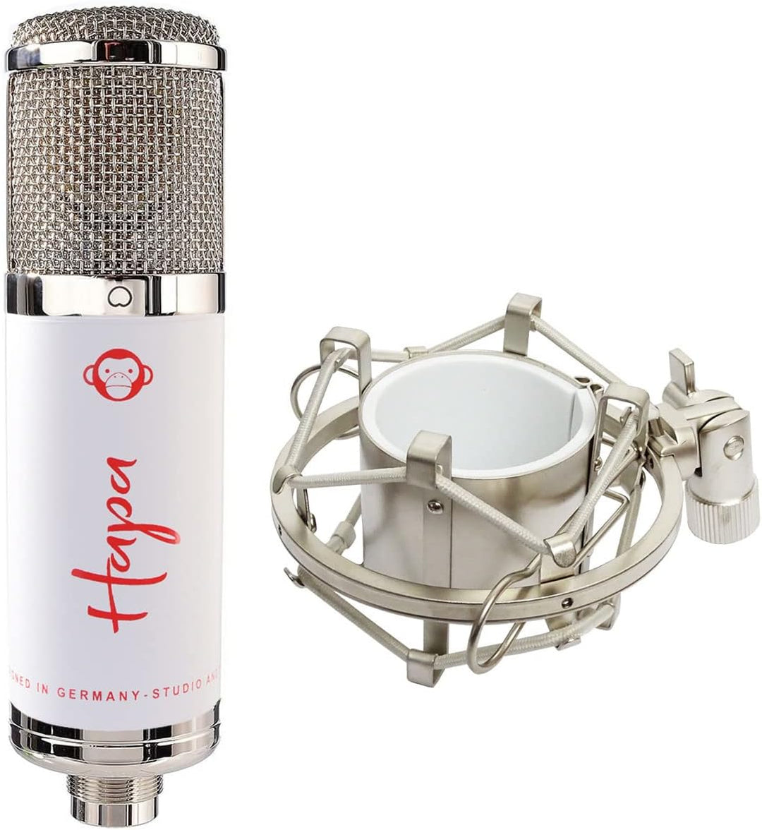Monkey Banana Hapa USB-Mikrofon Weiss + keepdrum Gelenkarm-Stativ Weiss