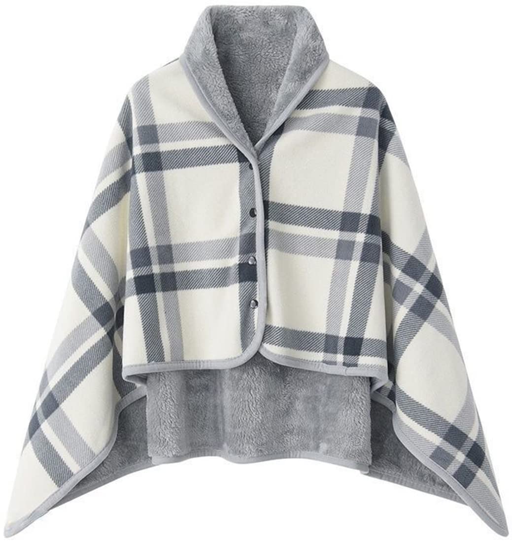 WINKEEY Damen Poncho, Winter Warm Umhang, Strick Cape Cardigan Für Frauen, Wrap Open Front Cape, Win