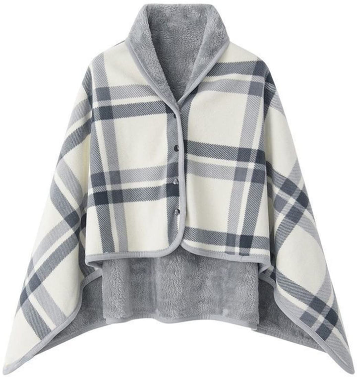 WINKEEY Damen Poncho, Winter Warm Umhang, Strick Cape Cardigan Für Frauen, Wrap Open Front Cape, Win