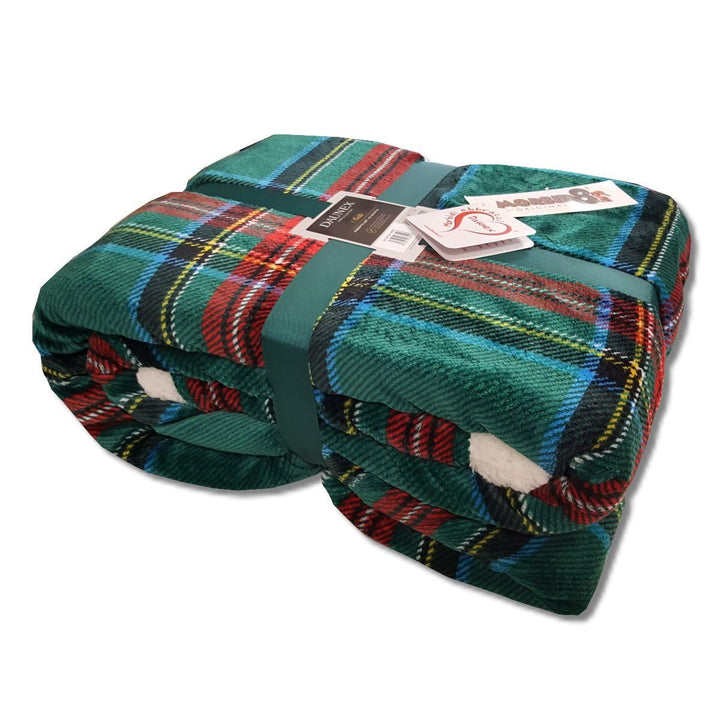 Daunex Kuscheldecke Tartan (grün, 150 x 200 cm) Grün 150 X 200 CM, Grün 150 X 200 CM
