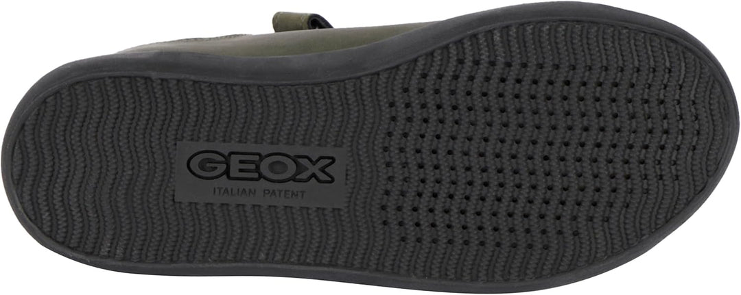 Geox Jungen J Gisli Boy F Sneaker 34 EU Dk Green Black, 34 EU Dk Green Black