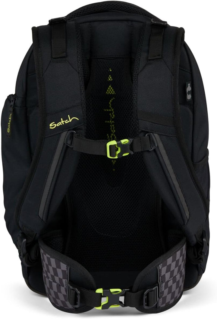 Satch Match Schulrucksack Set 3tlg. (Dark Skate) inkl. Schlamperbox und Sporttasche, Dark Skate