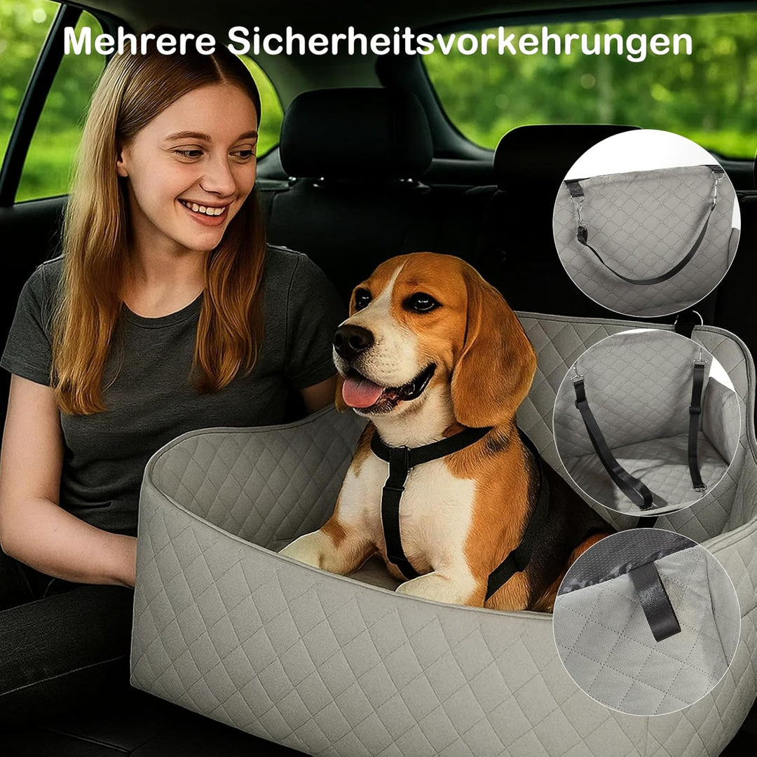 Hunde Autositz für grosse &amp; mittelgrosse Hunde bis 25 kg | Autositze mit Dicker Polsterung, Sicherhe