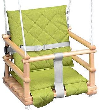 Kinderschaukel Babyschaukel Holz Babywippe Zimmerschaukel Indoor Baby Schaukel Stoff Babysitz Baby S