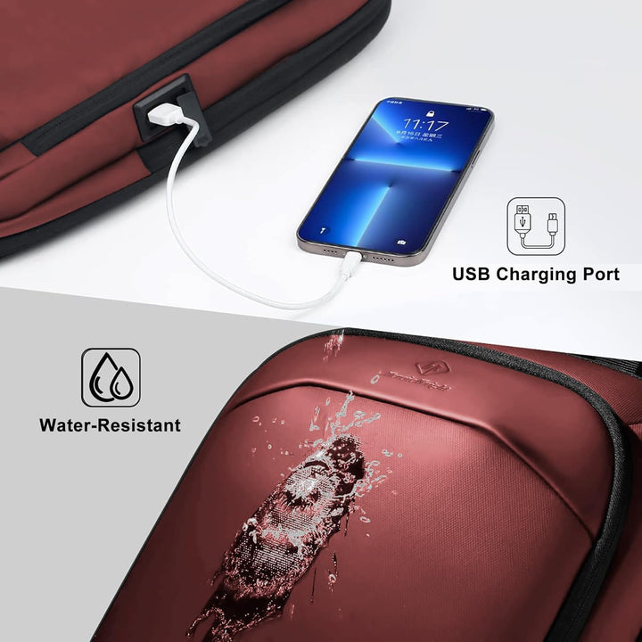 Laptop Rucksack Herren 17 Zoll wasserdichter erweiterbarer Reiserucksack Handgepäck Laptoptasche Tag