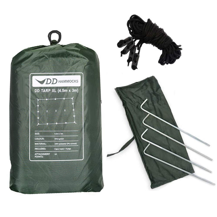 DD Tarp XL - Regendach Zelt Plane olivgrün