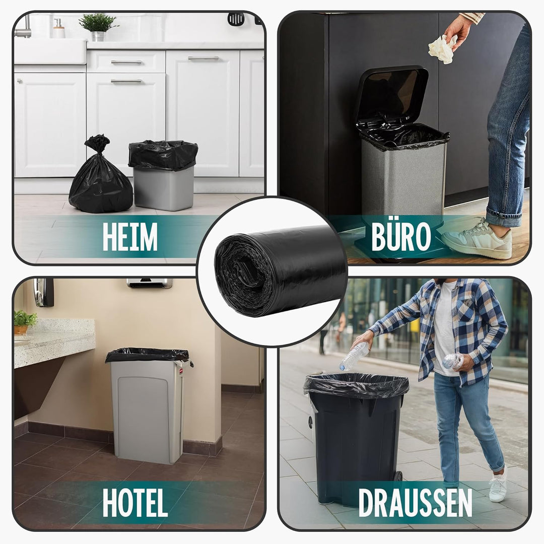Müllbeutel 160L - Extrem Reissfest, Extra Stark, Ideal Für Haushalt, Garten Und Betrieb -6 x 10er Ro