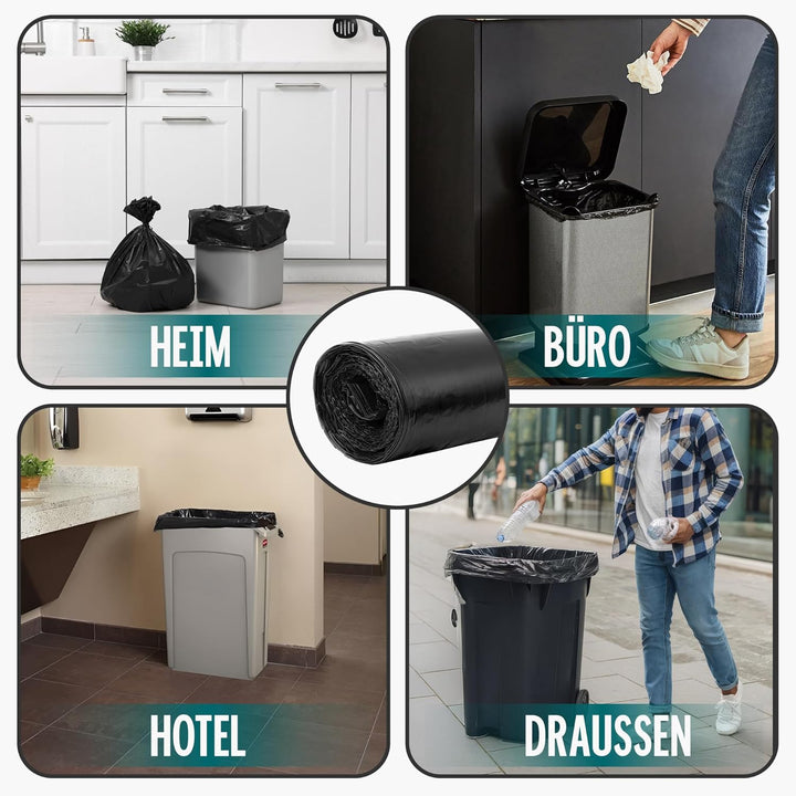 Müllbeutel 160L - Extrem Reissfest, Extra Stark, Ideal Für Haushalt, Garten Und Betrieb -6 x 10er Ro