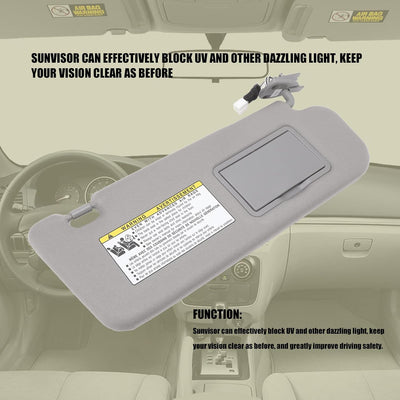 Auto-Sonnenblende, Sonnenblende, Grau, -blockierend, 852013K010QD, Ersatz für Sonata 2006-2008 (RECH