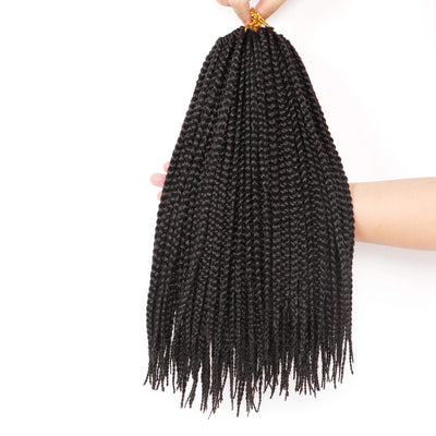 7 Packungen gehäkelte Braids Strähnen Echthaar Haarverlängerung für afrikanische Zöpfe Schwarze Perü