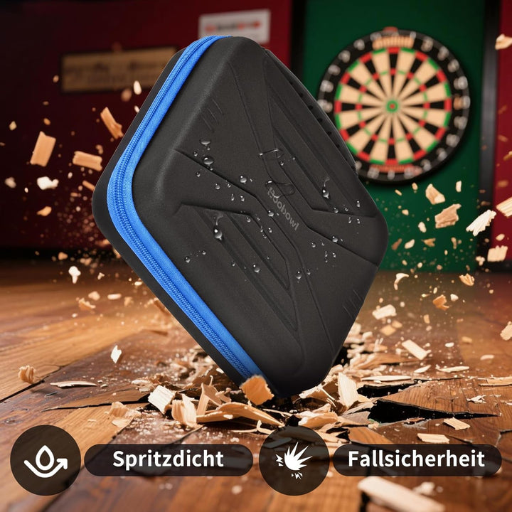 Boobowl Darts Tasche - Hard Shell Stossfeste Dart-Aufbewahrungstasche, Tragbare Tragekoste für Stahl