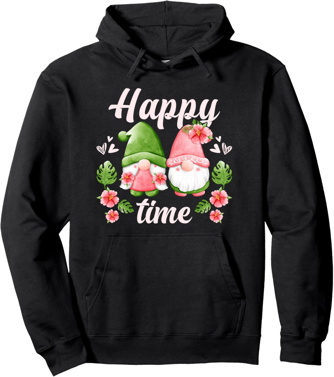 Wichtel Paar mit Blumen, Gartenzwerge Pullover Hoodie